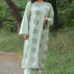 2 piece embroidered karandi suit