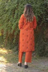 2 piece embroidered karandi suit - Image 6