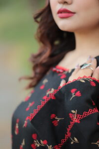 2 piece Whool Pashmina Suit Printed - Image 3