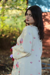 2 piece embroidered karandi suit - Image 3