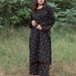 2 piece Whool Pashmina Suit Printed