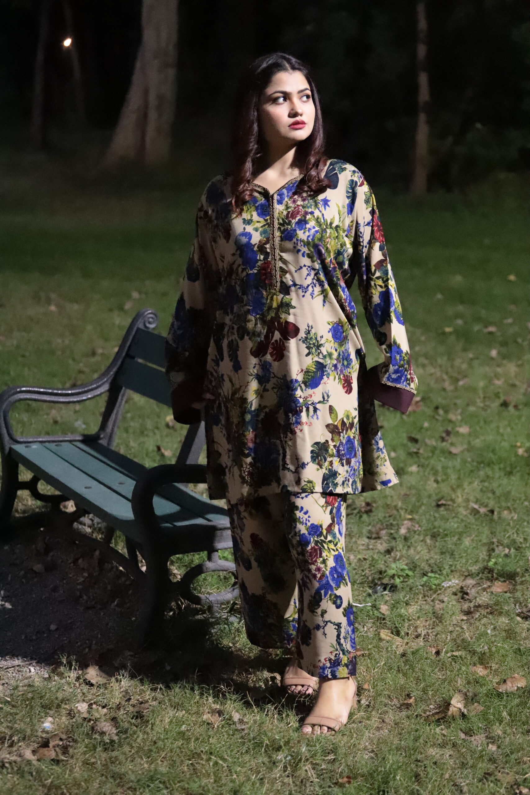 image00005 Linen co ord set printed - Image 1