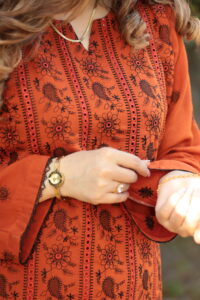 2 piece embroidered karandi suit - Image 3