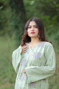 2 piece embroidered karandi suit - Image 7