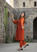 2 Piece Embroidered Karandi Suit - Image 5