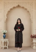 2 Piece Whool Pashmina Suit Printed